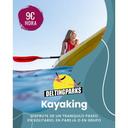 Practica kayak en la Ràpita, el corazón del Delta del Ebro.